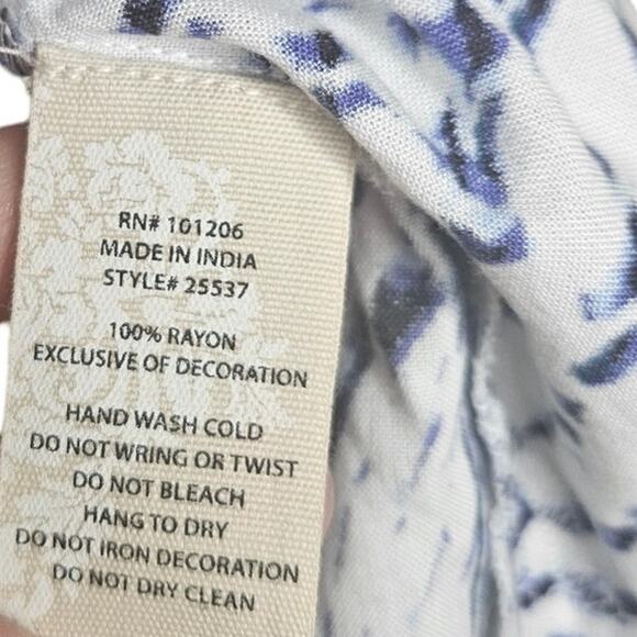 NEW Soft Surroundings XL South Beach Tunic Blue Beaded Coastal Tunic Boho - Picture 2 of 4